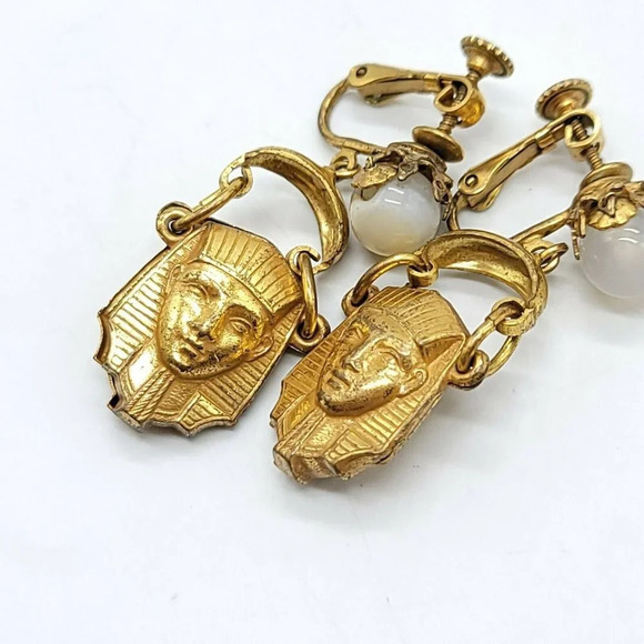 Miriam Haskell Art Glass Bead Egyptian Pharaoh Dan - Picture 5 of 6